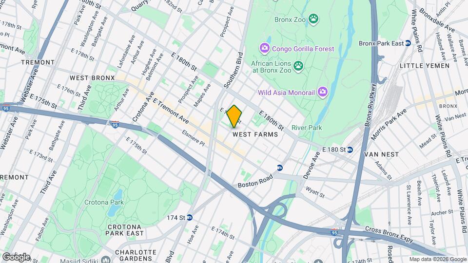 905 E 178th St Map and Location Details