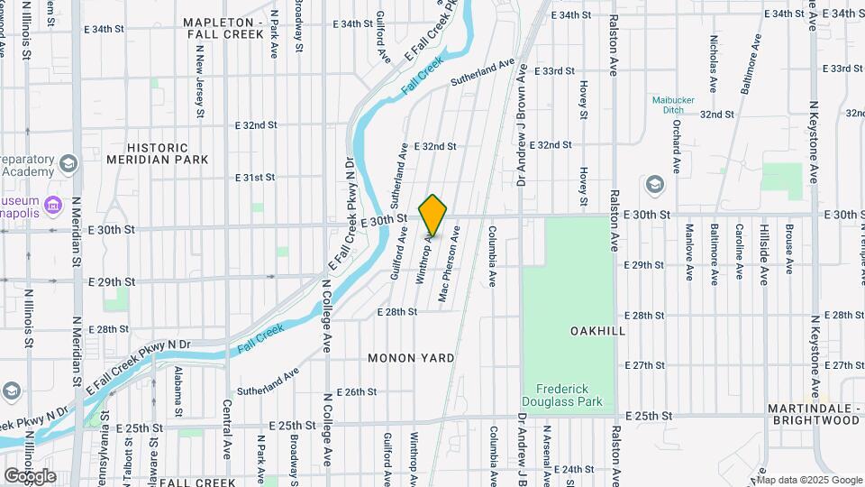 2933 Winthrop Ave Map and Location Details
