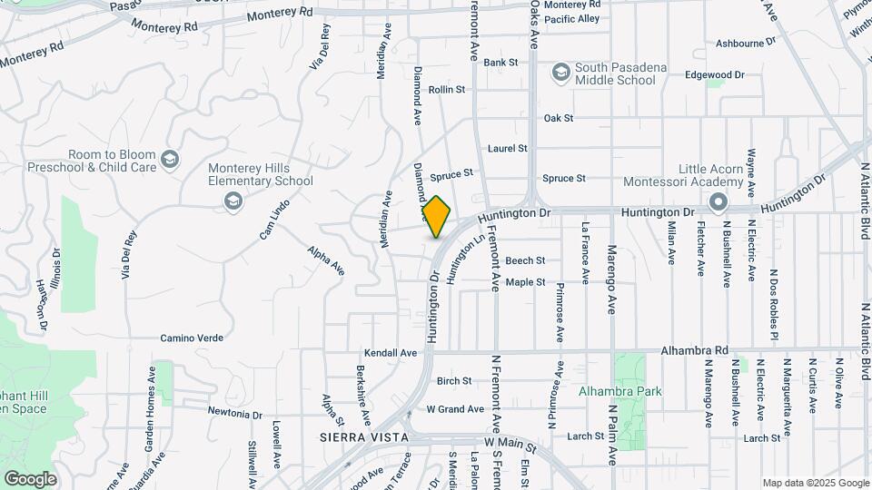 1236 Huntington Dr Map and Location Details