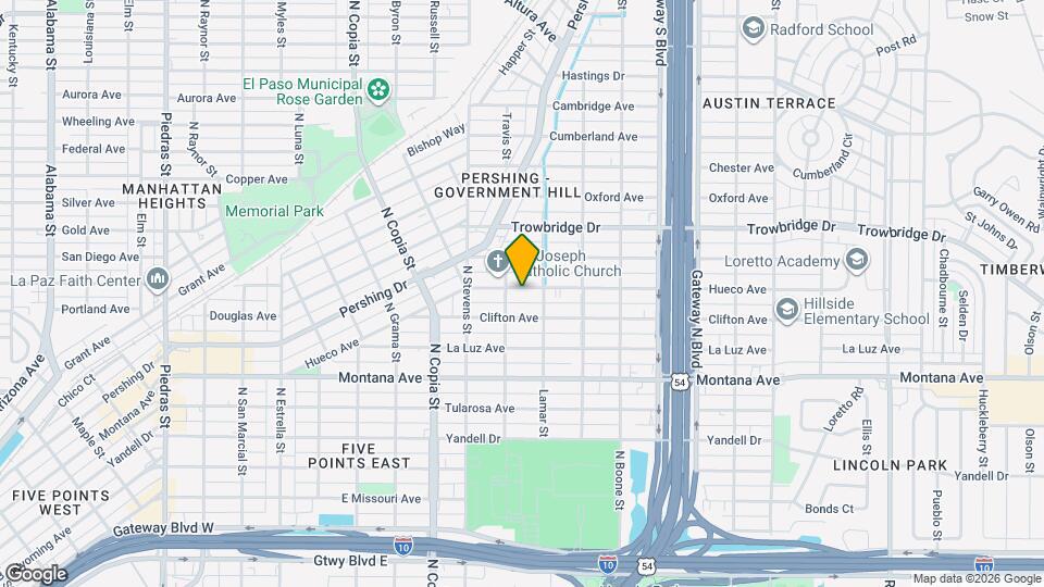 3814 Hueco Ave Map and Location Details