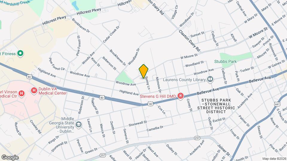 1405 Woodrow Ave Map and Location Details