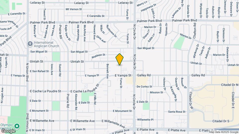 1120 Yuma St Map and Location Details