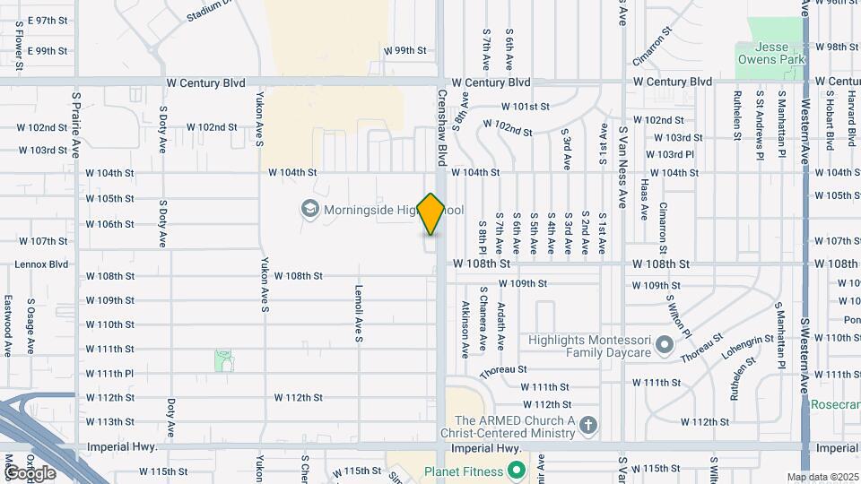 10631 Crenshaw Blvd Map and Location Details