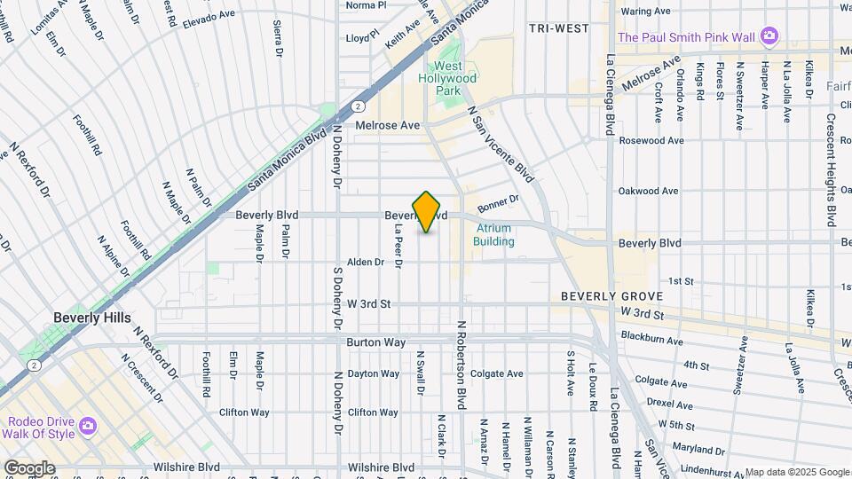 132 N Swall Dr Mapa y Detalles de la Ubicación