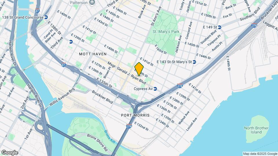 605 E 138th St Mapa y Detalles de la Ubicación