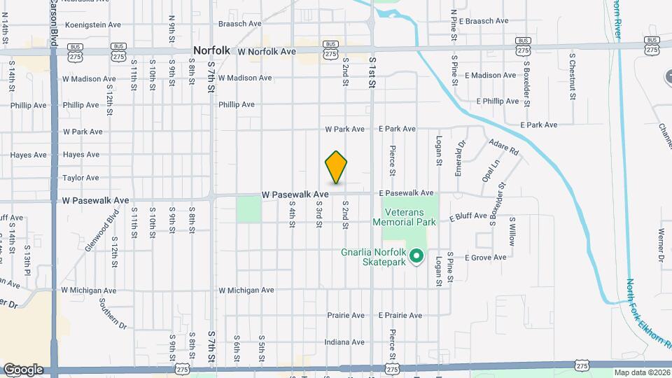 206 W Pasewalk Ave, Unit Lower Main Mapa y Detalles de la Ubicación