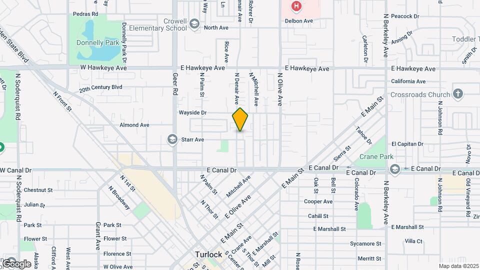 1040 N Denair Ave Map and Location Details