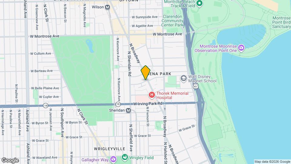 908 W Belle Plaine Ave, Unit 1 Map and Location Details