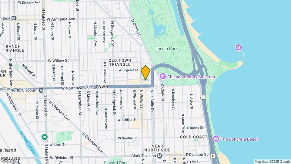 1615 N Wells St, Unit 2 Map and Location Details