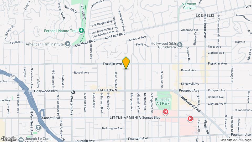 1834 Normandie Ave Mapa y Detalles de la Ubicación