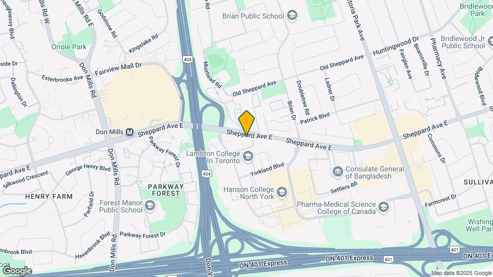 2035 Sheppard Ave E Map and Location Details