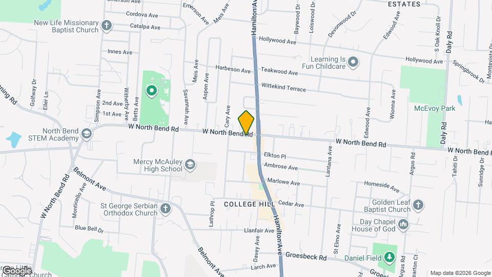 1635 W North Bend Rd Mapa y Detalles de la Ubicación
