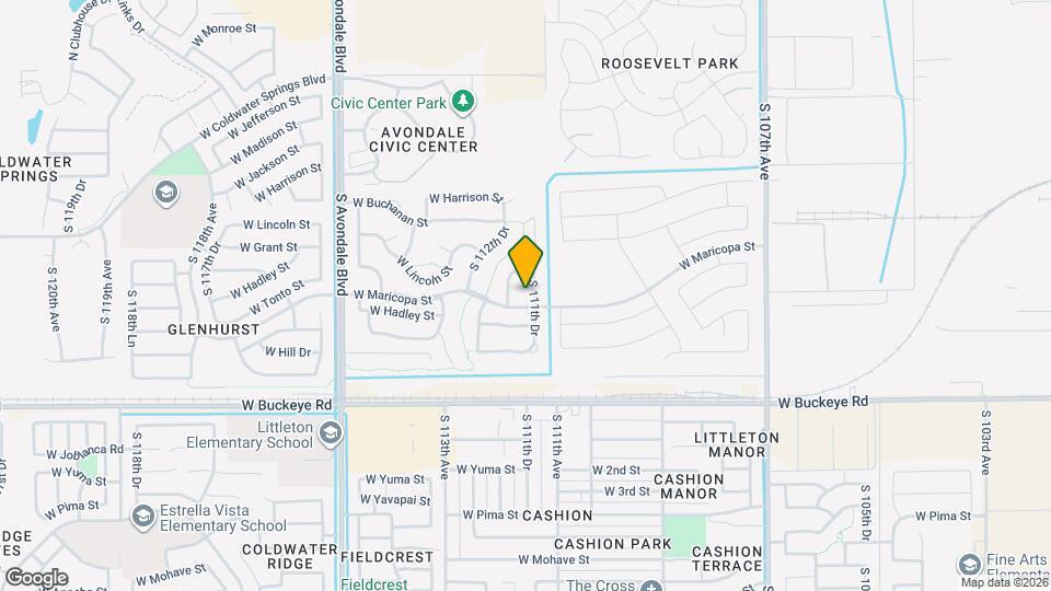 614 S 111th Dr Map and Location Details