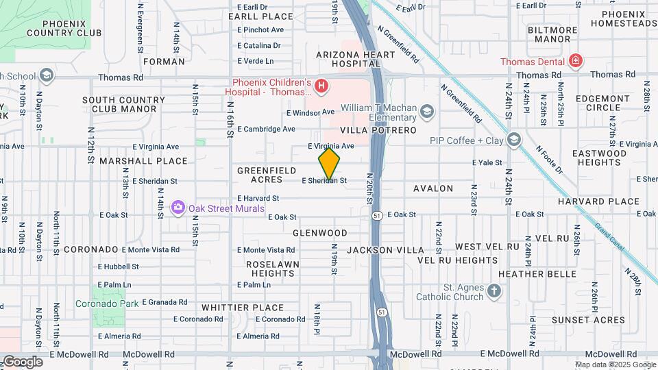1831 E Sheridan St Map and Location Details