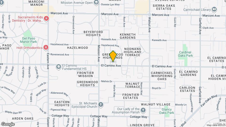 4807 El Camino Ave Map and Location Details