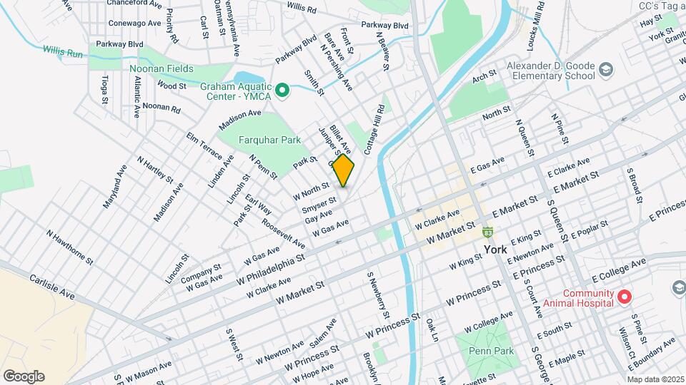 225 N Newberry St Map and Location Details