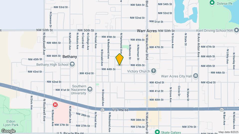 4503 N Hammond Ave Map and Location Details