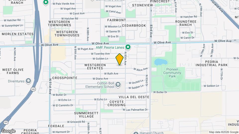 8520 W Alice Ave Mapa y Detalles de la Ubicación