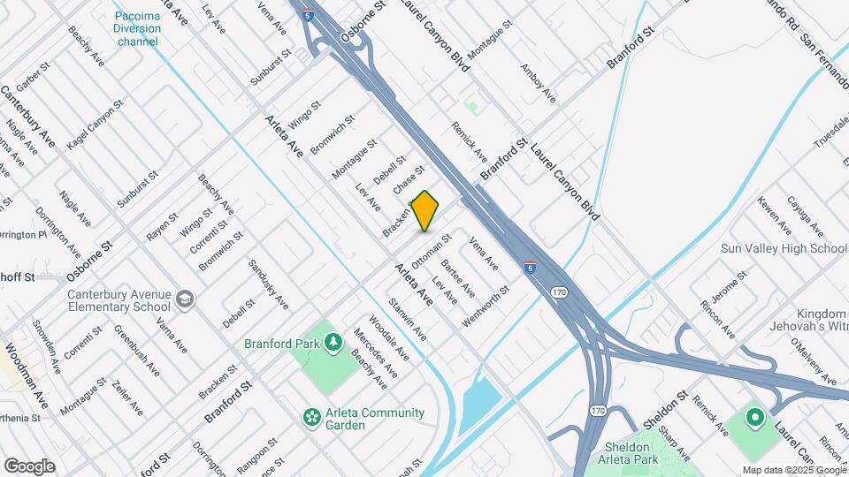 13118 Branford St Mapa y Detalles de la Ubicación