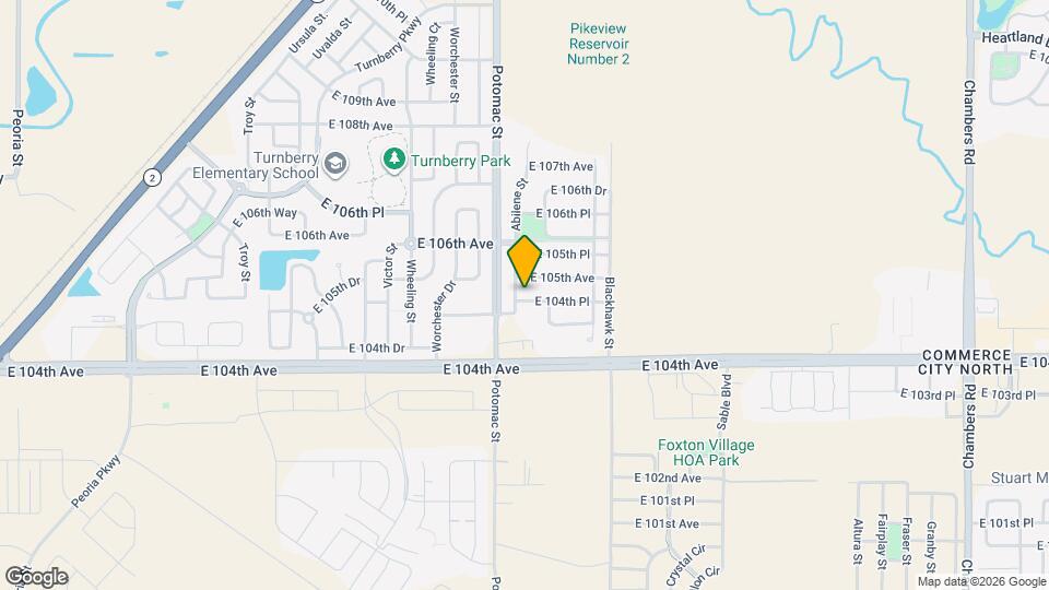 13823 E 104th Pl Mapa y Detalles de la Ubicación