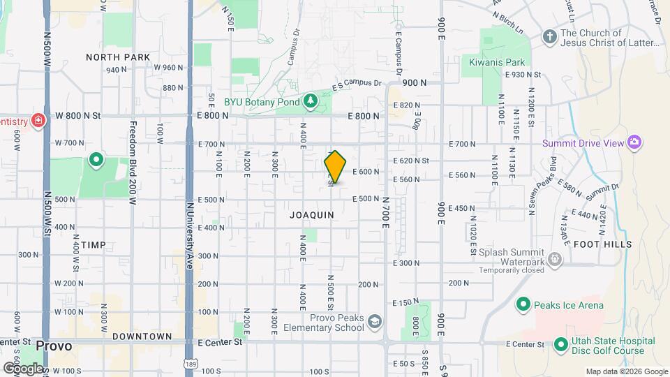 542 N 500 E Map and Location Details