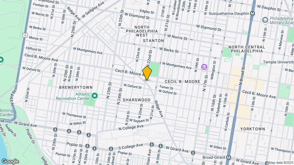 2159 Ridge Ave-Unit -2ND FLOOR Map and Location Details