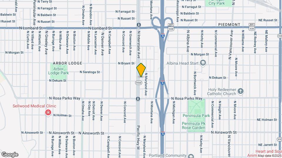 1431-1439 N Dekum St Map and Location Details