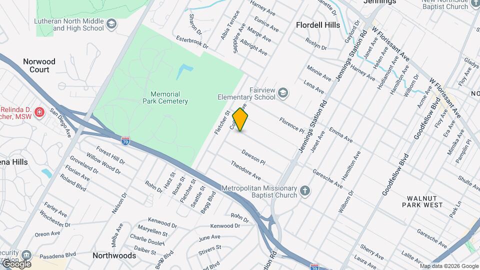 7150 Garesche Ave Mapa y Detalles de la Ubicación