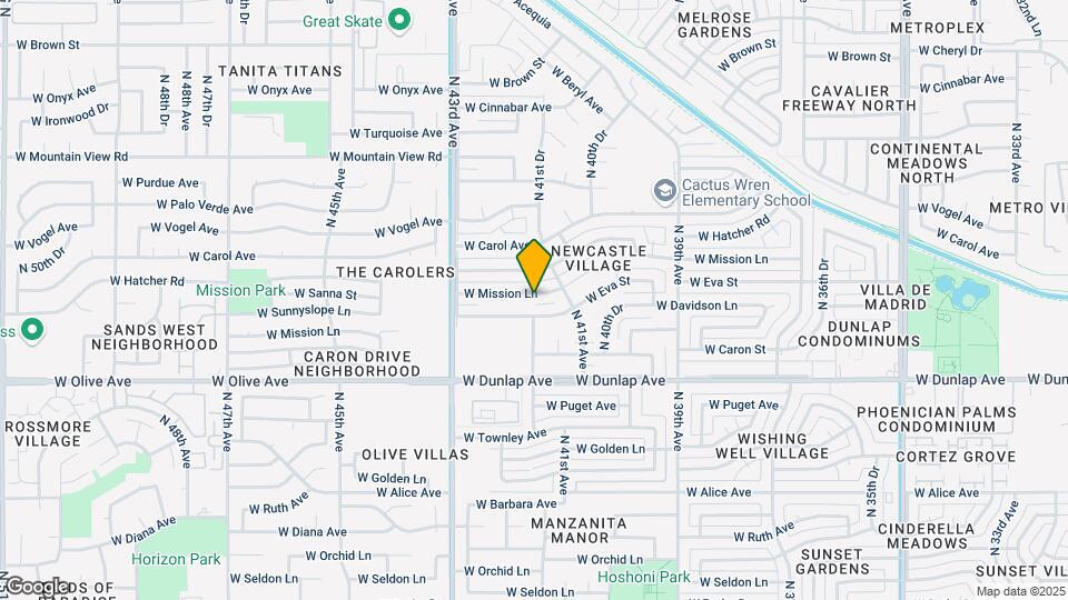 4131 W Mission Ln Map and Location Details