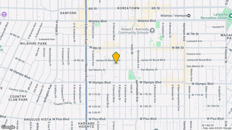 918 S Harvard Blvd Map and Location Details