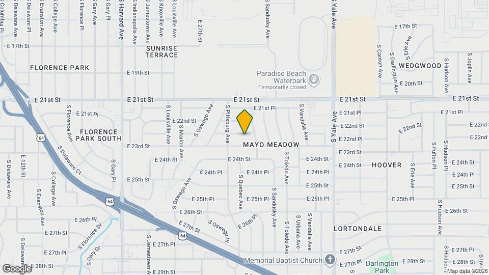 4130 E 22nd Pl Map and Location Details