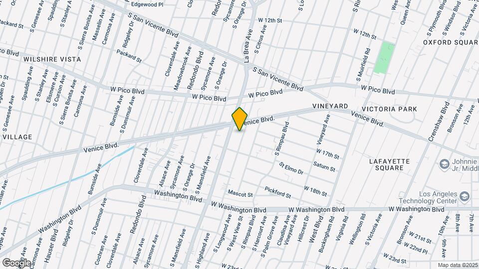 1627 S Highland Ave Mapa y Detalles de la Ubicación