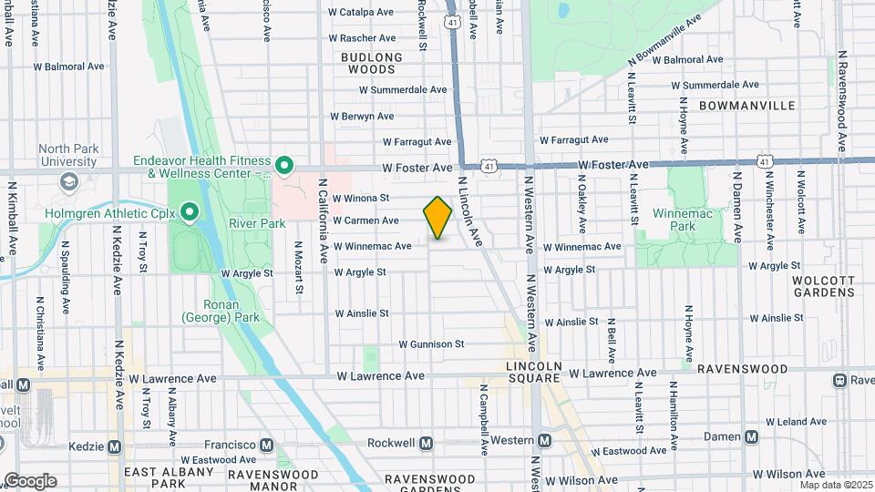 2554 W Winnemac Ave, Unit 1 Map and Location Details