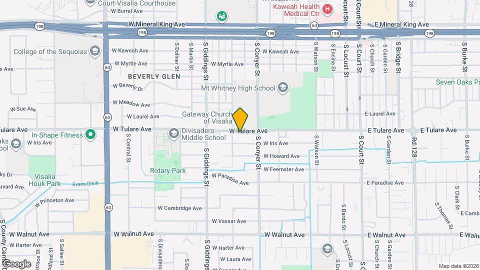 1021-1033 W Tulare Ave Mapa y Detalles de la Ubicación