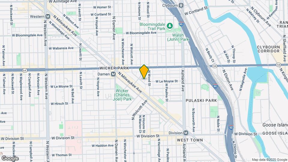 1427 N Elk Grove Ave, Unit 1 Map and Location Details