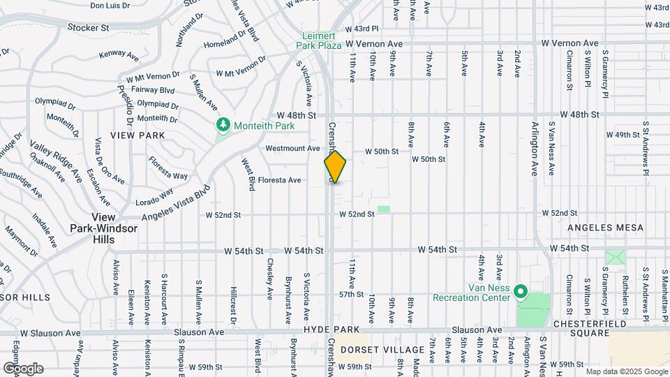 Crenshaw Mapa y Detalles de la Ubicación