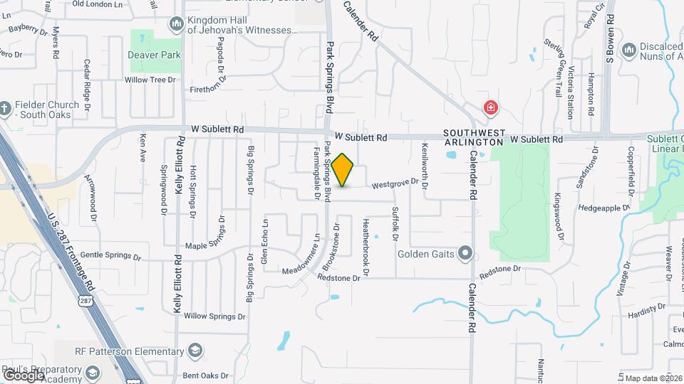 3612 Westgrove Dr Map and Location Details