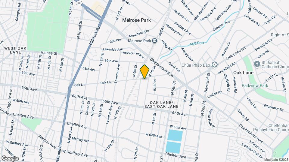704 Oak Lane Ave Map and Location Details
