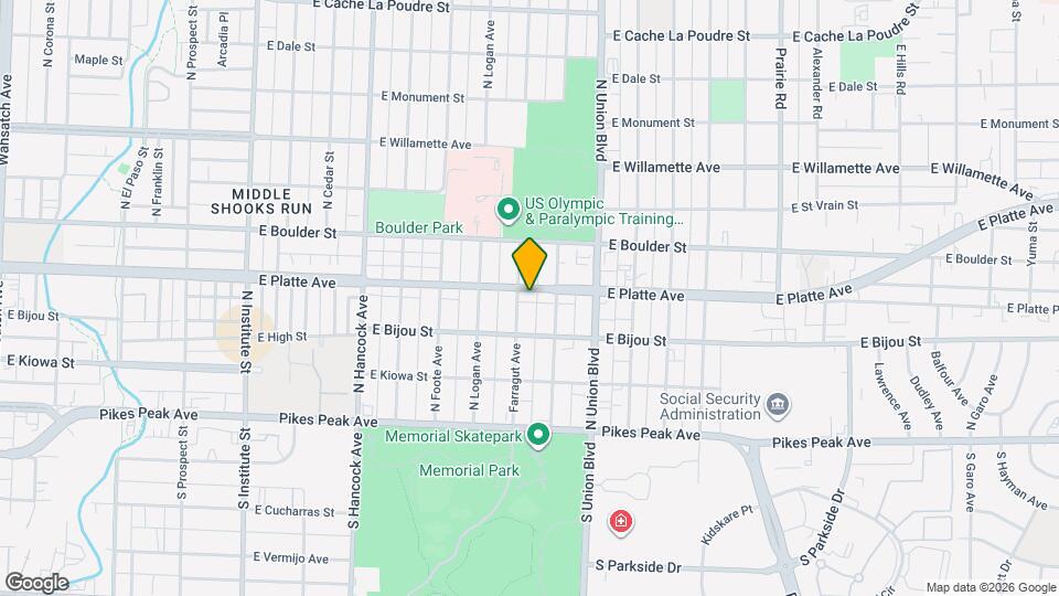 1609 E Platte Ave Map and Location Details