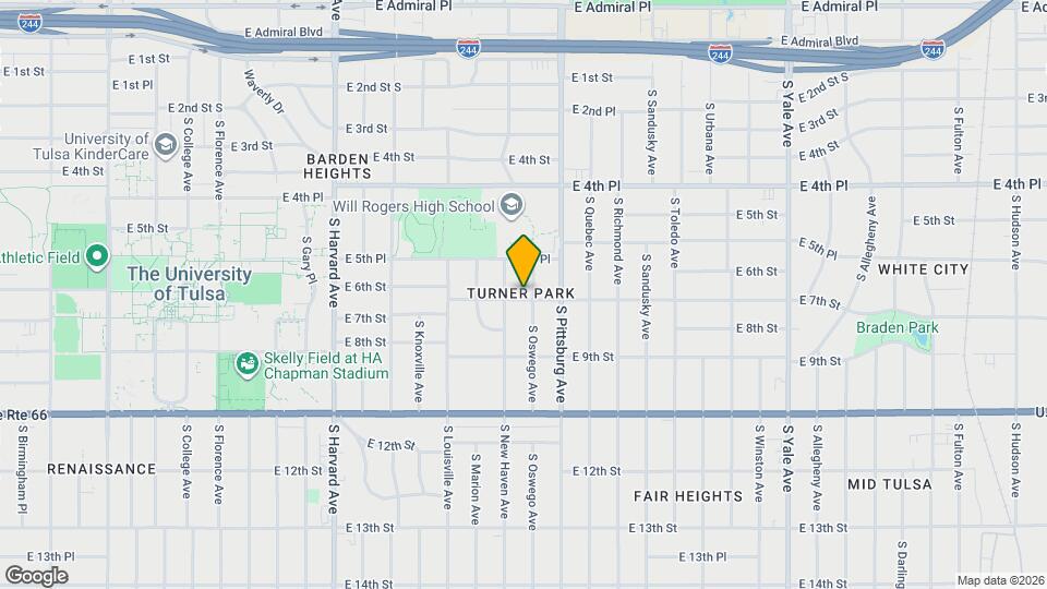 544 S Oswego Ave Map and Location Details