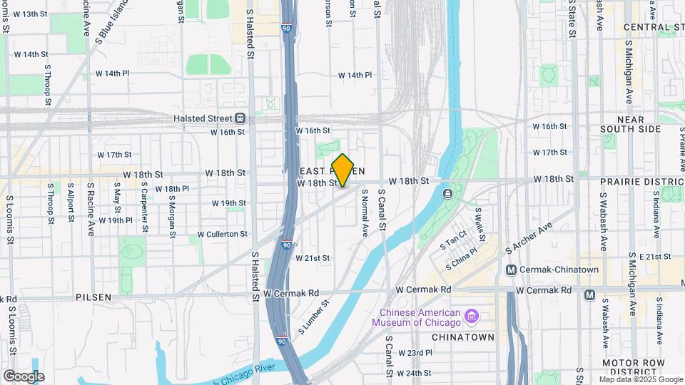 1832 S Canalport Ave Map and Location Details