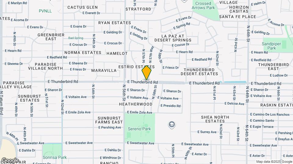 5732 E Thunderbird Rd Map and Location Details