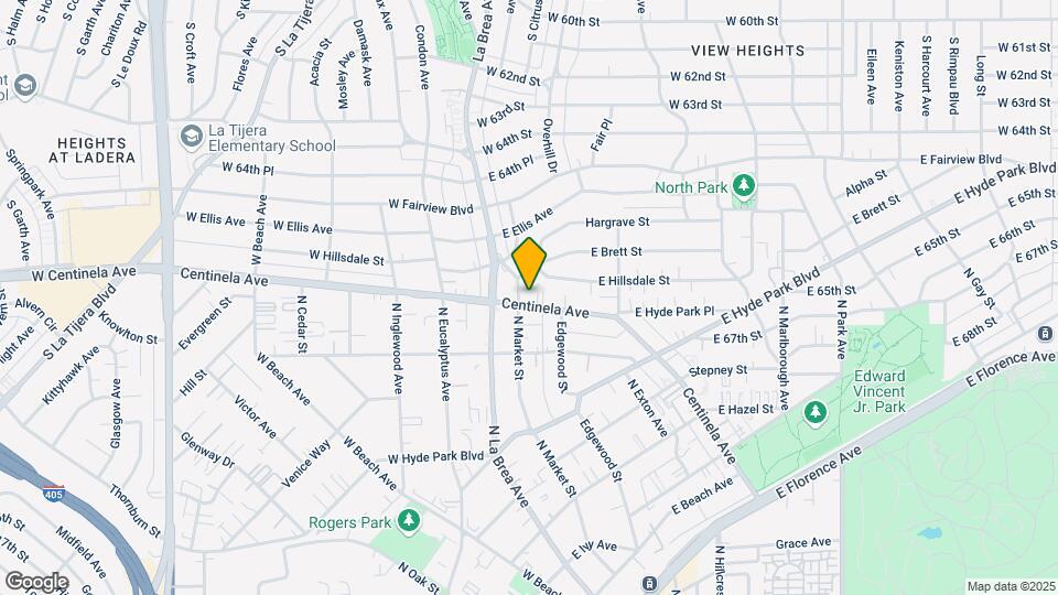 930 Centinela Ave Map and Location Details