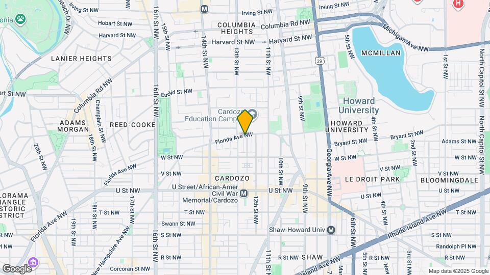 1248 Florida Ave NW Map and Location Details