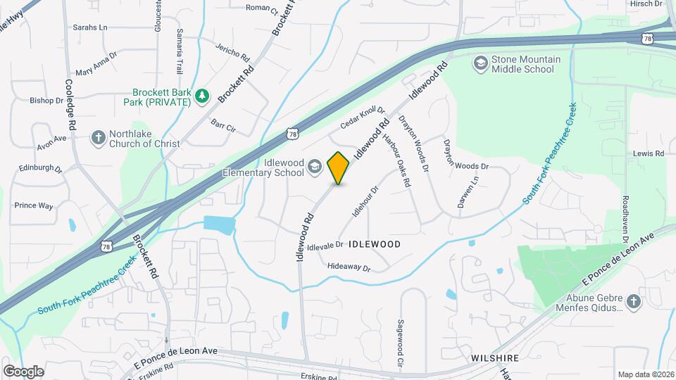 1505 Idlewood Rd Map and Location Details