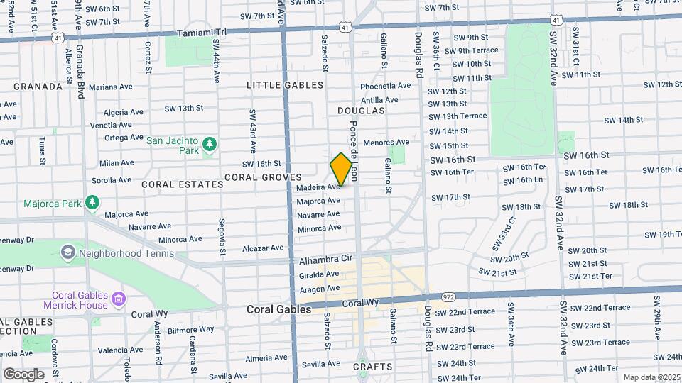 222 Madeira Ave Map and Location Details