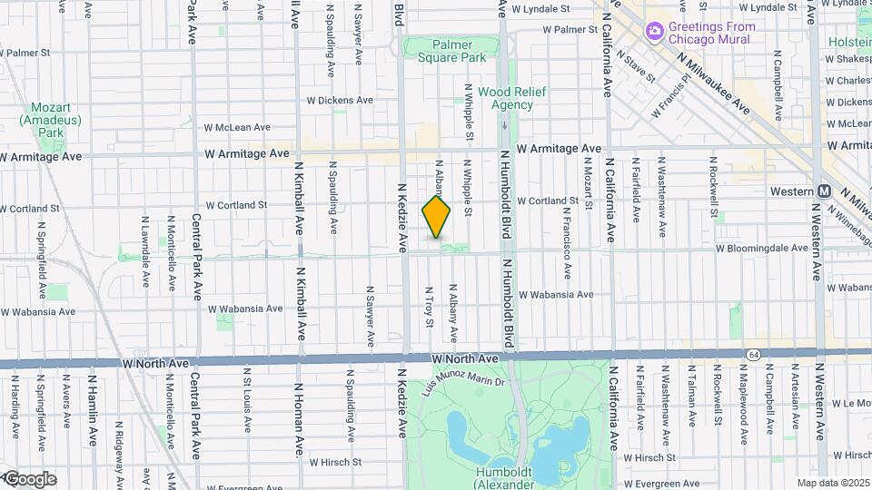 1810 N Albany Ave Map and Location Details