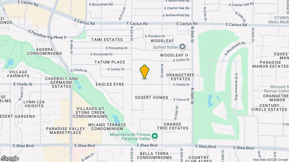 5240 E Cholla St Map and Location Details