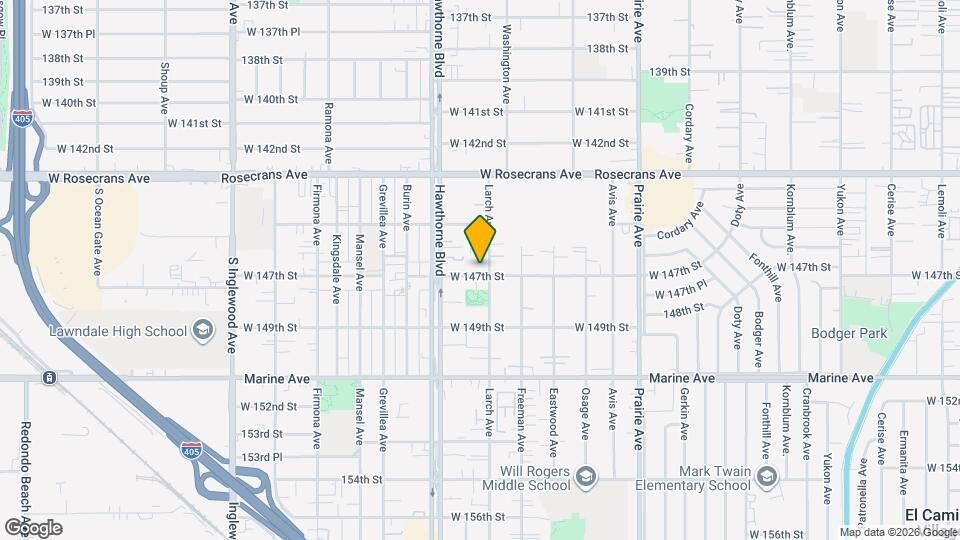 14623 Larch Ave Map and Location Details