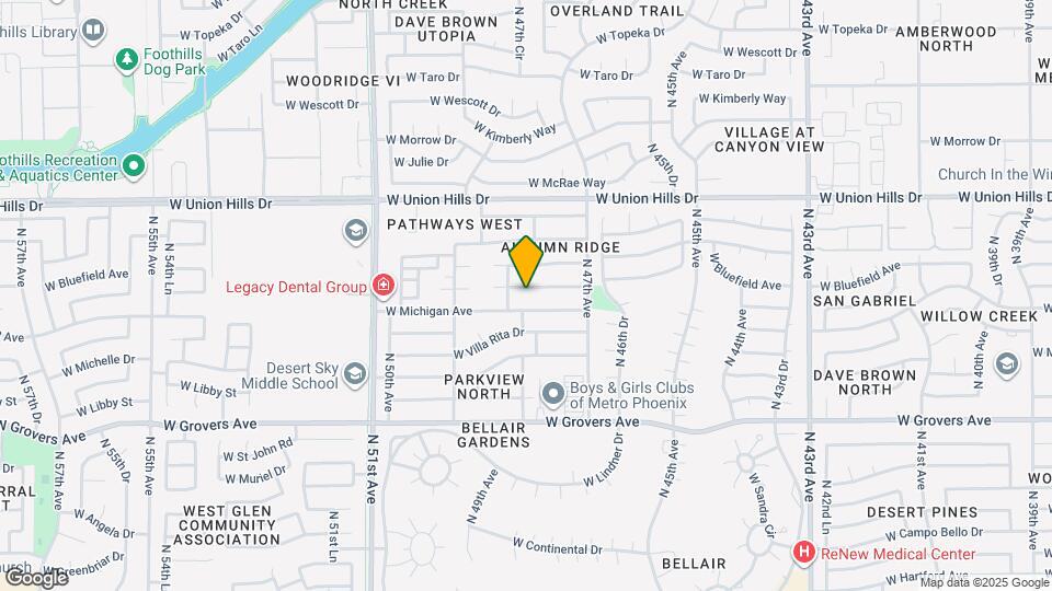 4761 W Villa Maria Dr Mapa y Detalles de la Ubicación